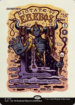 1 x Dictate of Erebos (1713) - Rainbow Foil - Secret Lair - NM-Mint - MTG - Image 1
