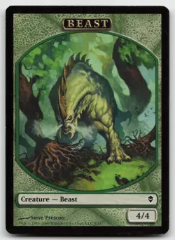 MTG Beast Token T Zendikar 9 LP - Image 1