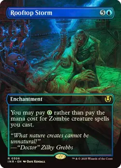 MTG FOIL Rooftop Storm Borderless - Innistrad Remastered #306 - Image 1