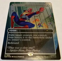 🌟 Ephemerate FOIL Spiderman Heroic Deeds Secret Lair MTG 🌟 - Image 1