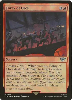 Foray of Orcs 128 Uncommon MTG Lord of the Rings Tales of Middle Earth NM/M - Image 1