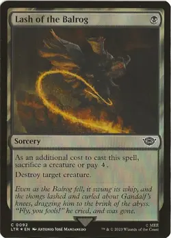 Lash of the Balrog 0092 Common MTG Lord of the Rings Middle Earth NM/MT - Image 1
