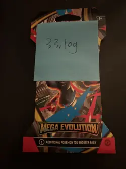 (VERY HEAVY) 33.10g Pokemon TCG Mega Evolution Sleeved Booster Pack (SEALED)✅ - Image 4