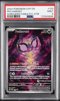 2024 POKEMON SVP EN-SV BLACK STAR PROMO #129 PECHARUNT PSA 9 - Image 1