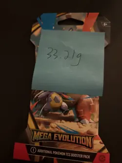 (VERY HEAVY) 33.21g Pokemon TCG Mega Evolution Sleeved Booster Pack (SEALED)✅ - Image 4