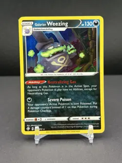 Galarian Weezing 113/192 Rebel Clash Holo Rare 2020 Pokemon TCG NM - Image 1