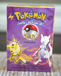 FACTORY SEALED 1999 Pokemon Zap Base Set Theme Deck (Shadowless Potential) - Image 1