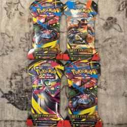Mega Evolution Pokemon Lot Of 4 Sleaved Booster Packs Factory Sealed 2025 - Image 1