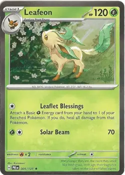 Leafeon 005/131 Sv8e: Pokemon Prismatic Evolutions Holo - Image 1