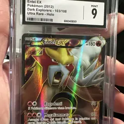 POKEMON DARK EXPLORERS ENTEI EX #103 FULL ART HOLO FOIL CGC 9 ITALIAN BW ERA 🔥 - Image 3