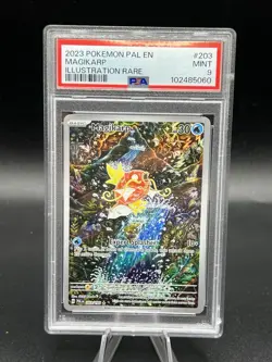 2023 POKEMON PAL EN-PALDEA EVOLVED ILLUSTRATION RARE #203 MAGIKARP PSA 9 - Image 1