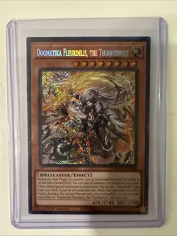 Yugioh Dogmatika Fleurdelis, the Thunderbolt DOOD-EN026 Secret Rare Near Mint - Image 1