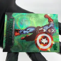 Marvel Card Captain America 79 Green /399 Fleer Upper Deck Renditions [NM] - Image 5