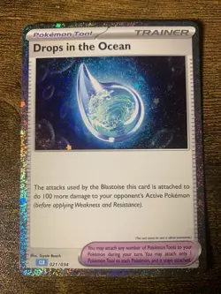 Drops in the Ocean 021/034 Trading Card Game Classic Holo Pokemon - Image 1