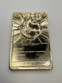 Gold Plated Togepi Pokemon Card - Burger King Collectible - 1999 Nintendo - Image 3