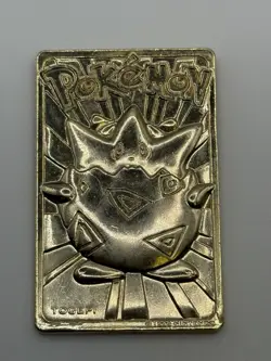 Gold Plated Togepi Pokemon Card - Burger King Collectible - 1999 Nintendo - Image 4