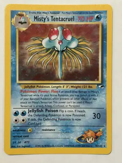 Pokemon TCG Misty's Tentacruel Gym Heroes Holo Card 10/132 Unlimited - Image 1
