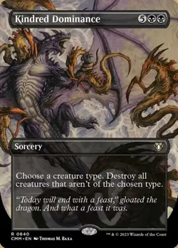 1 x Kindred Dominance - Foil - Borderless - Commander Masters - NM-Mint - MTG - Image 1