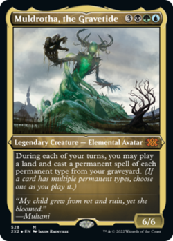 1 x Muldrotha, the Gravetide - Foil Etched - Double Masters 2022 - NM-Mint - MTG - Image 1