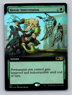 1x FOIL Heroic Intervention Extended (375) Core Set 2021 M21 MTG Magic NM - Image 1