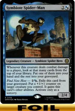 1x - Symbiote Spider-Man - FOIL #156 - Marvel's Spider-Man - NM MTG - Image 1