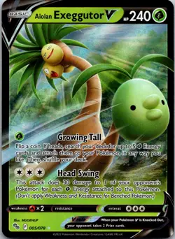 Alolan Exeggutor V 005/078 Pokemon GO NM - Image 1