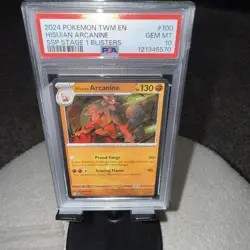 Pokemon 2024 Hisuian Arcanine - (Cosmos Holo) 100 Blister Exclusives Holo PSA 10 - Image 5