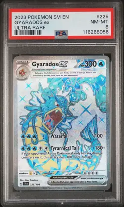 2023 POKEMON SVI EN-SCARLET & VIOLET ULTRA RARE #225 GYARADOS EX PSA 8 - Image 1