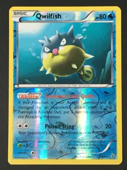 Pokemon TCG Qwilfish 21/106 XY FlashFire Reverse Holo Rare LP - Image 1