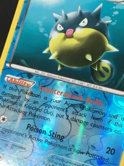 Pokemon TCG Qwilfish 21/106 XY FlashFire Reverse Holo Rare LP - Image 2