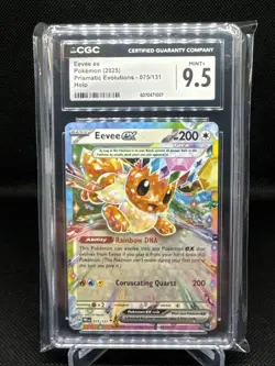 CGC 9.5 Mint+ Eevee ex 075/131 Pokemon Prismatic Evolutions - Image 1