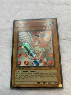 Yu-Gi-Oh! 1st Editon Injection Fairy Lily Legacy of Darkness LOD-100 MP Yugioh - Image 1
