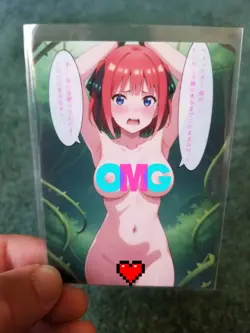 CUTE REDHEAD WAIFU ANIME CARD - Image 1