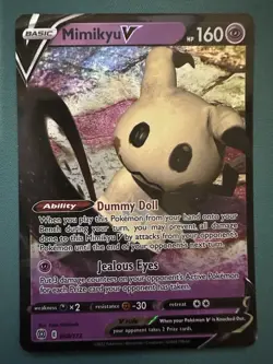 Pokemon Mimikyu v TCG Holo Ultra Rare Card Brilliant Stars 068/172 - Image 1