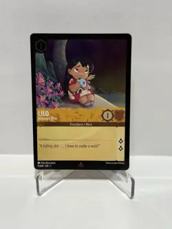 Disney Lorcana TCG Lilo Making a Wish 9/204 Cold Foil Card First Chapter - Image 1