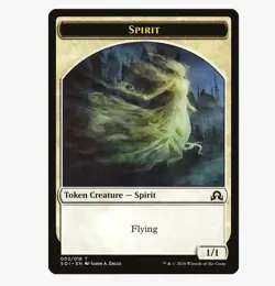 Four (4) x MTG Magic the Gathering Tokens - Spirit (3/355) Shadows Innistrad - Image 1