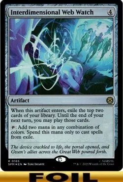 1x - Interdimensional Web Watch - FOIL #165 - Marvel's Spider-Man - NM MTG - Image 1