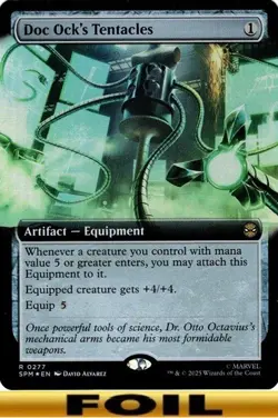 1x - Doc Ock's Tentacles - FOIL EXTENDED ART #277 - Marvel's Spider-Man - NM MTG - Image 1