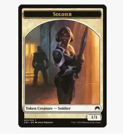 Four (4) x Soldier Tokens (003/014) MTG Magic Origins NM Magic Regular - Image 1