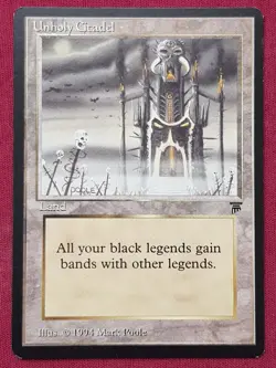 Magic The Gathering LEGENDS UNHOLY CITADEL land card MTG - Image 1