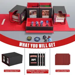 Kabinka Commander Deck Box For MTG Fit400+ Double-Sleeved Card Storage Removalbe - Image 2