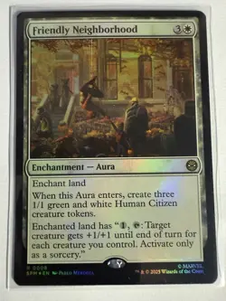 MTG Prerelease Foil Friendly Neighborhood 0008 Marvels Spider-Man NM SPM - Image 1