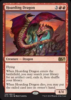 Hoarding Dragon -Foil Light Play MTG Magic 2015 Core Set - Image 1