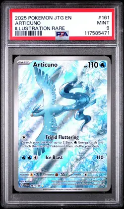 2025 POKEMON JTG EN-JOURNEY TOGETHER ILLUSTRATION RARE #161 ARTICUNO PSA 9 - Image 1