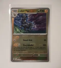 Zebstrika 032/086 Master Ball Pattern Holo SV White Flare Pokemon - Image 1