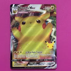 Pokemon TCG Pikachu VMAX Celebrations Black Star Promo SWSH062 NM - Image 1