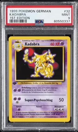 1999 POKEMON GERMAN 1ST ED #32 KADABRA PSA 9 - Image 1