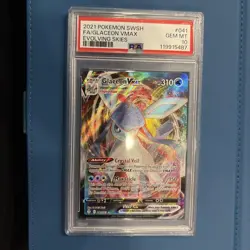 2021 Pokemon SWSH Glaceon VMax Evolving Skies #041 PSA Gem Mint 10 - Image 1