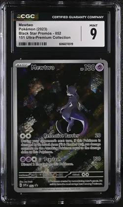 Mewtwo Pokemon 151 Ultra Premium Collection Black Star Promo English 052 CGC 9 - Image 1