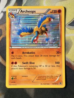 *VINTAGE* Pokemon TCG Archeops 54/101 Holo Rare Black & White Plasma Blast - Image 1